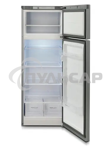 Холодильник Бирюса Б-M6035 металлик двухкамерный 240/60л морозилка сверху