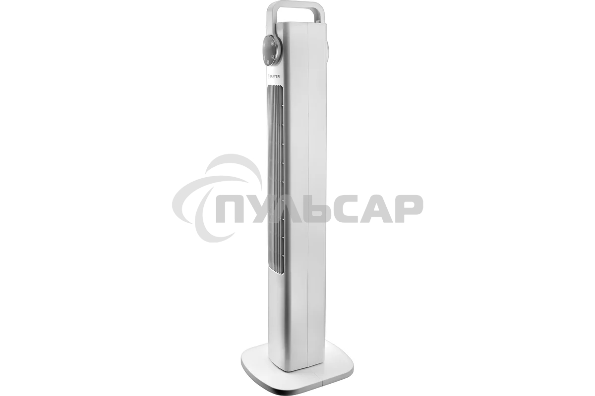 Колонный вентилятор BRAYER BR4957, эл.упр.,пульт ДУ,вращение,мощ-ть60Вт, LED дисплей, 3 скор.Таймер