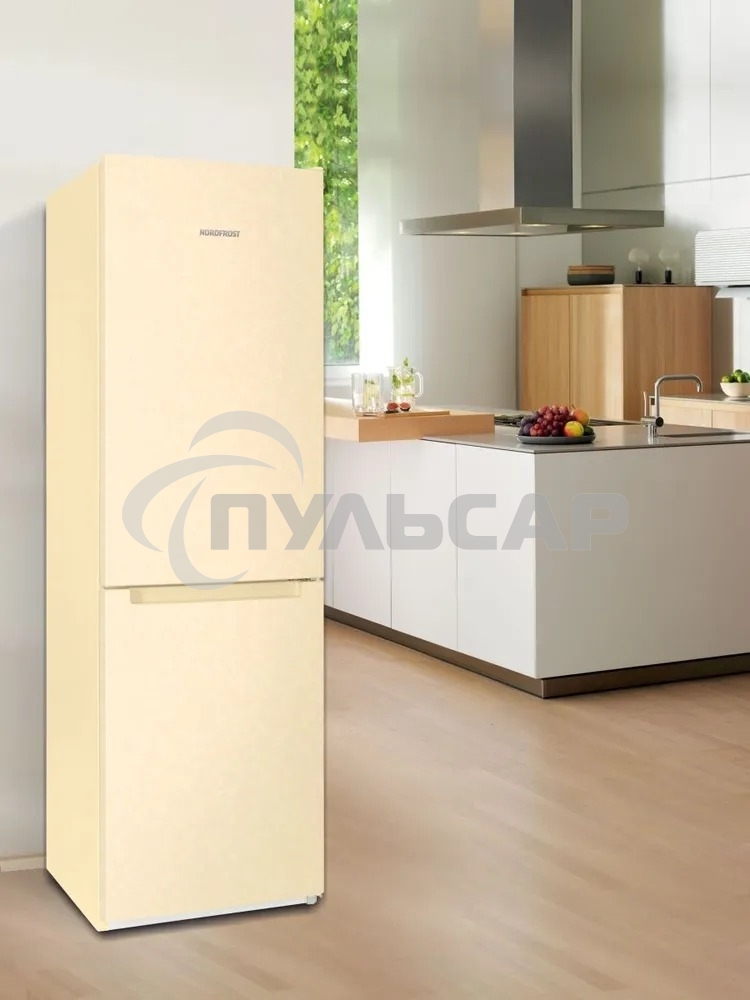 Холодильник Nordfrost NRB 152 ME бежевый мрамор двухкамерный 205/115 л морозилка снизу, капельная система