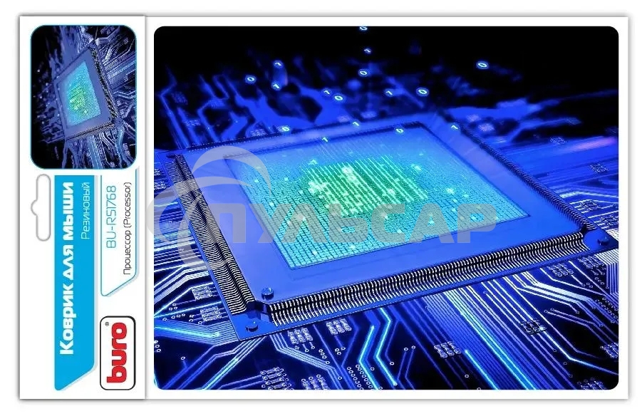 Коврик для мыши Buro BU-R51768 рисунок/процессор
