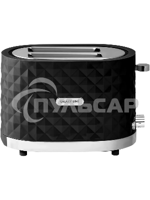 Тостер Galaxy Line GL 2912, черный, пластик, 1200 Вт