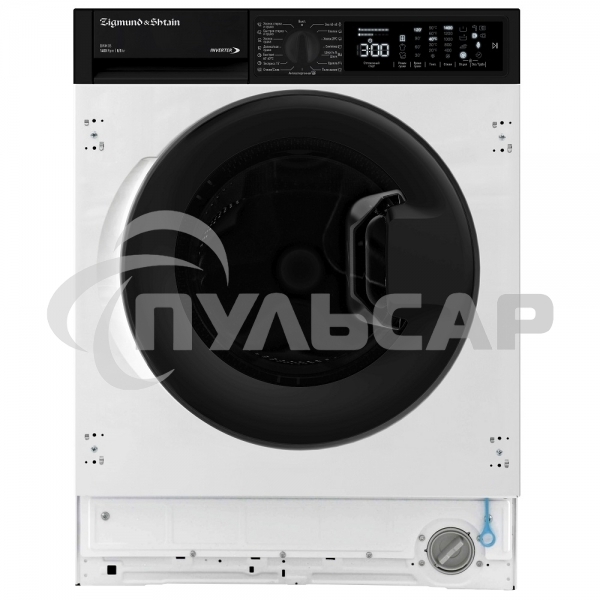 Встраиваемая стиральная машина Zigmund & Shtain BWM 05 белый, загрузка фронтальная 8 кг, 1400 об/мин, класс: A+++