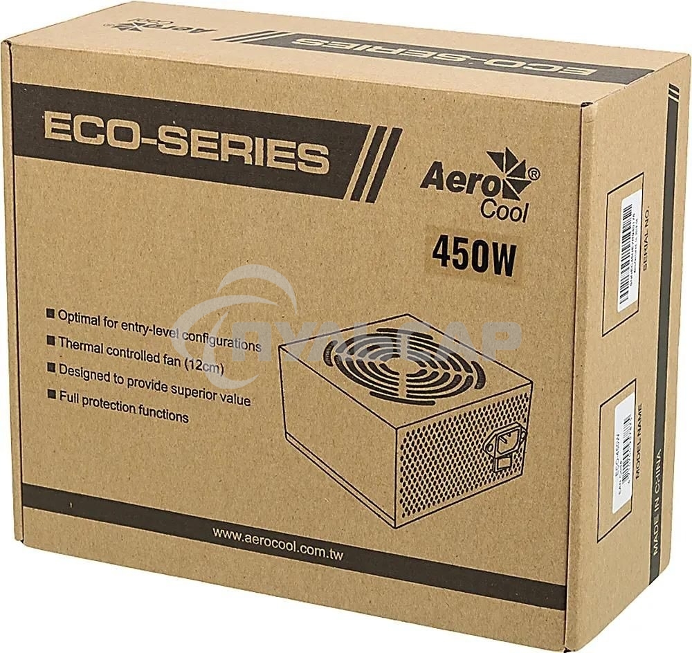 Блок питания Aerocool / Formula ECO-450W, 450Вт, 120мм, серебро