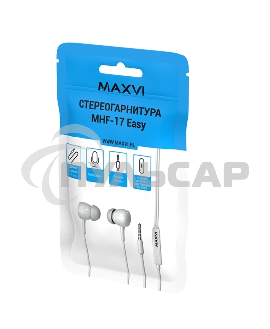 Стереогарнитура Maxvi MHF-17 Easy белый