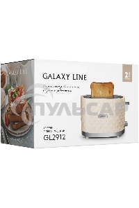 Тостер Galaxy Line GL 2912, бежевый, пластик, 1200 Вт