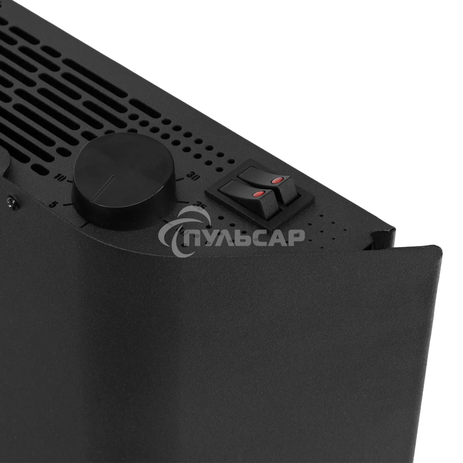 Конвектор Denzel XCE-1000B черный, 1000 Вт, 15 м2, термостат