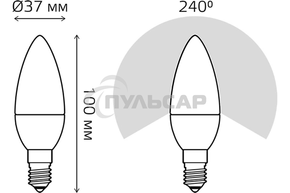 Лампа светодиодная Gauss Led Candle-dim E14 7Вт 4100К диммируемая