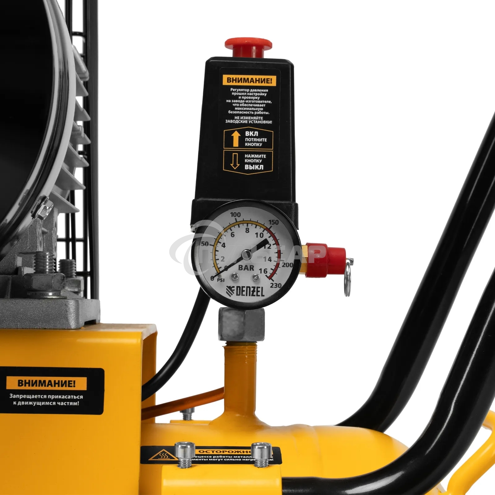 Компрессор воздушный рем. привод BCV 4000-T/100, 4,0 кВт, 100 литров, 690 л/мин Denzel