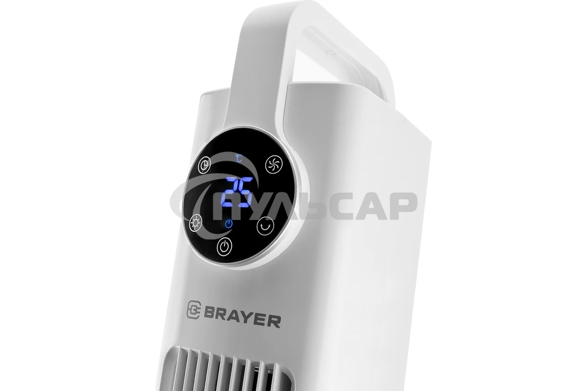 Колонный вентилятор BRAYER BR4957, эл.упр.,пульт ДУ,вращение,мощ-ть60Вт, LED дисплей, 3 скор.Таймер