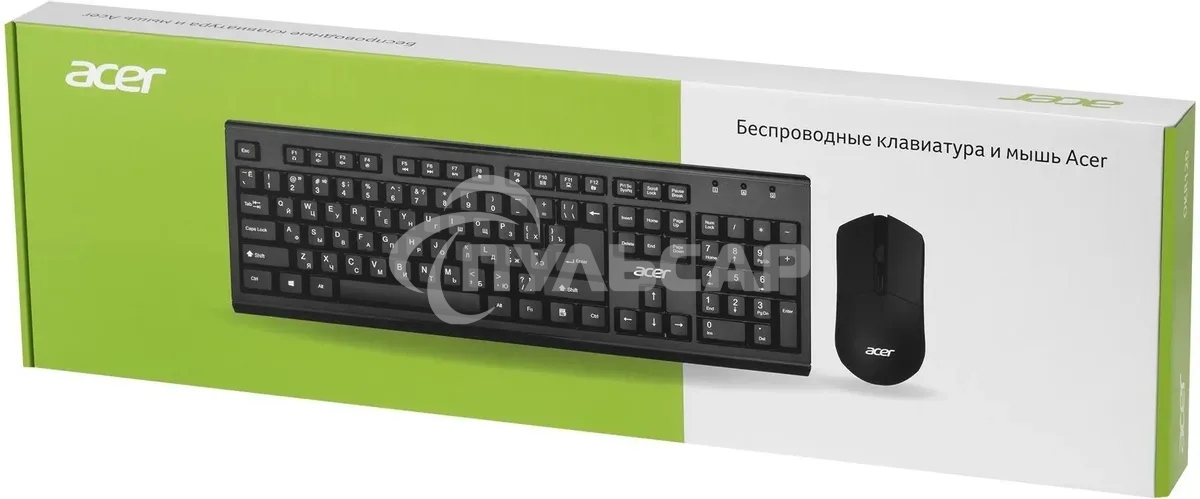 Комплект клавиатура + мышь Acer OKR120 клав:черный мышь:черный USB беспроводная Multimedia