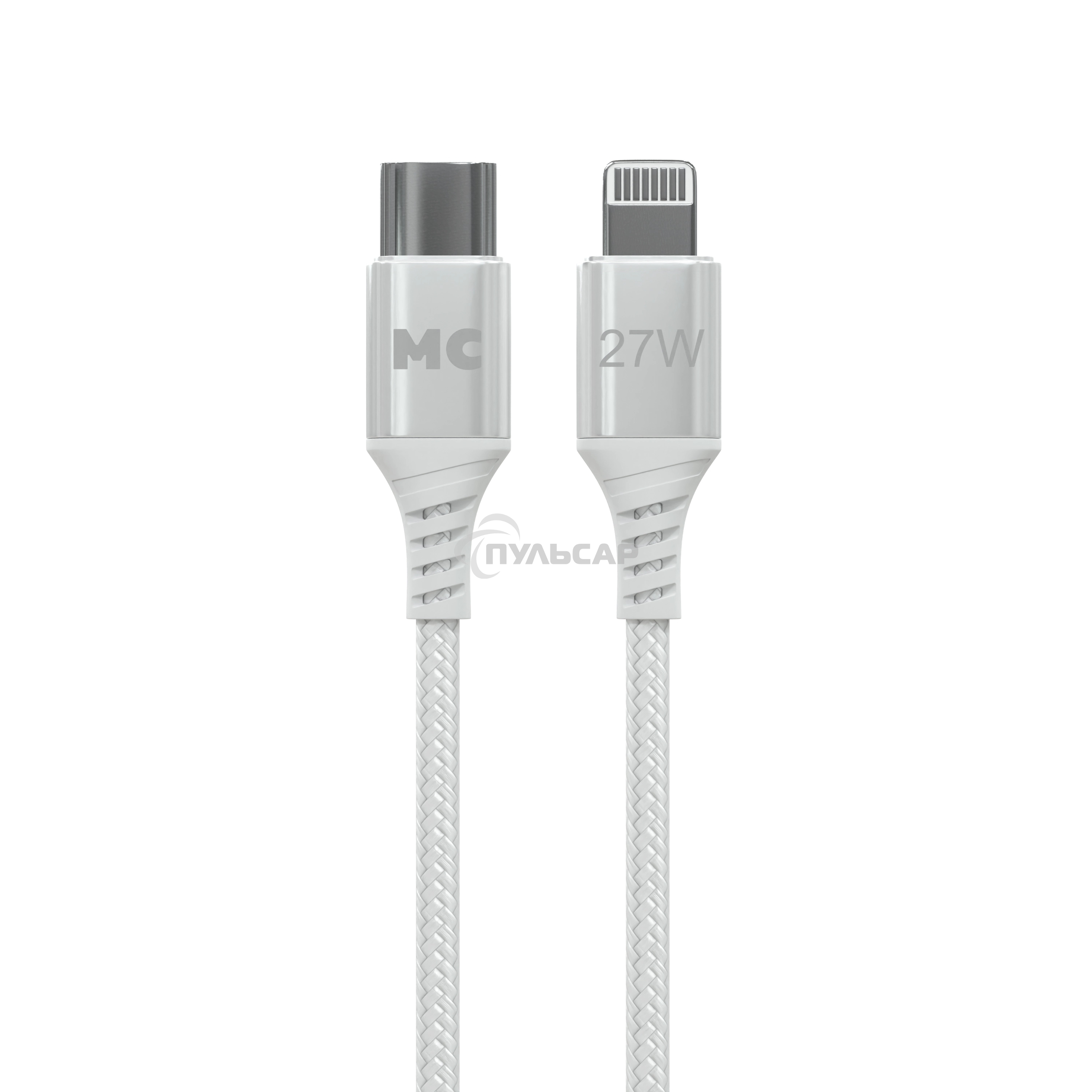 Кабель MORE CHOICE (4620202554192) K69ia 2м USB 3.0A PD 27W для Lightning ng 8-pin Type-C - 2м, белый