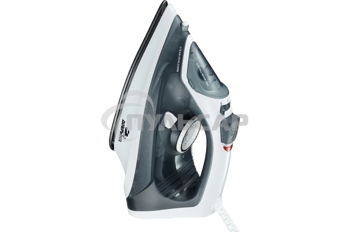 Утюг Добрыня DO-3121 2200Вт, керам, верт.отп, 300мл. черно/белый