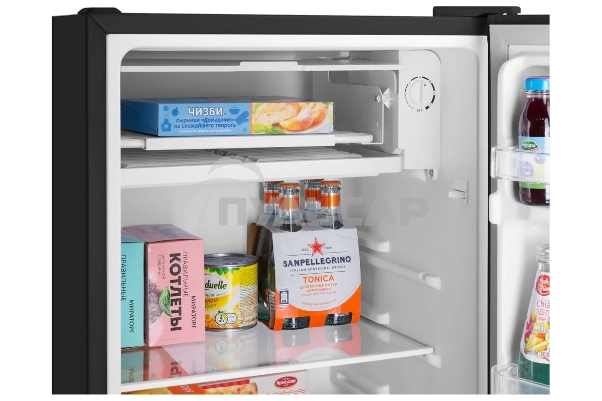 Холодильник Maunfeld MFF83B черный мат. однокамерный 85л