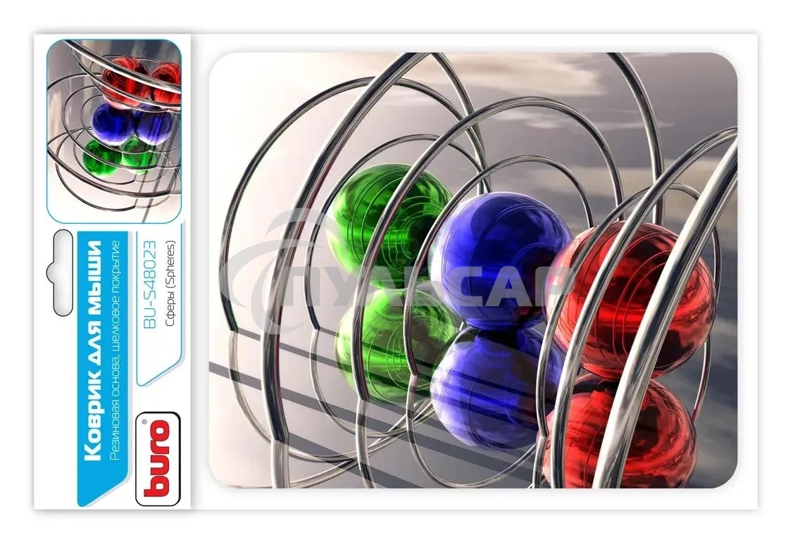 Коврик для мыши Buro BU-S48023 рисунок/сферы