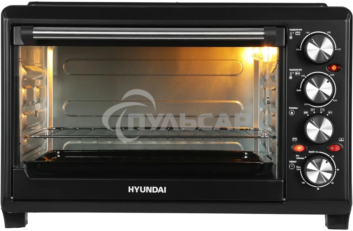 Мини-печь Hyundai MIO-HY086 38л. 1600Вт черный