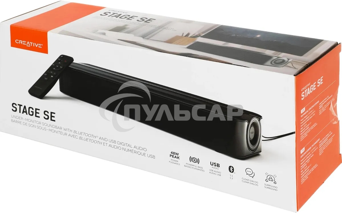 Акустическая система Creative Stage SE 2.0 черный 48Вт BT