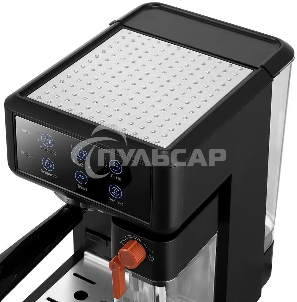 Кофеварка рожковая Kitfort КТ-7554 черный, исп. кофе - молотый, 1 л, 1350 Вт, 20 бар