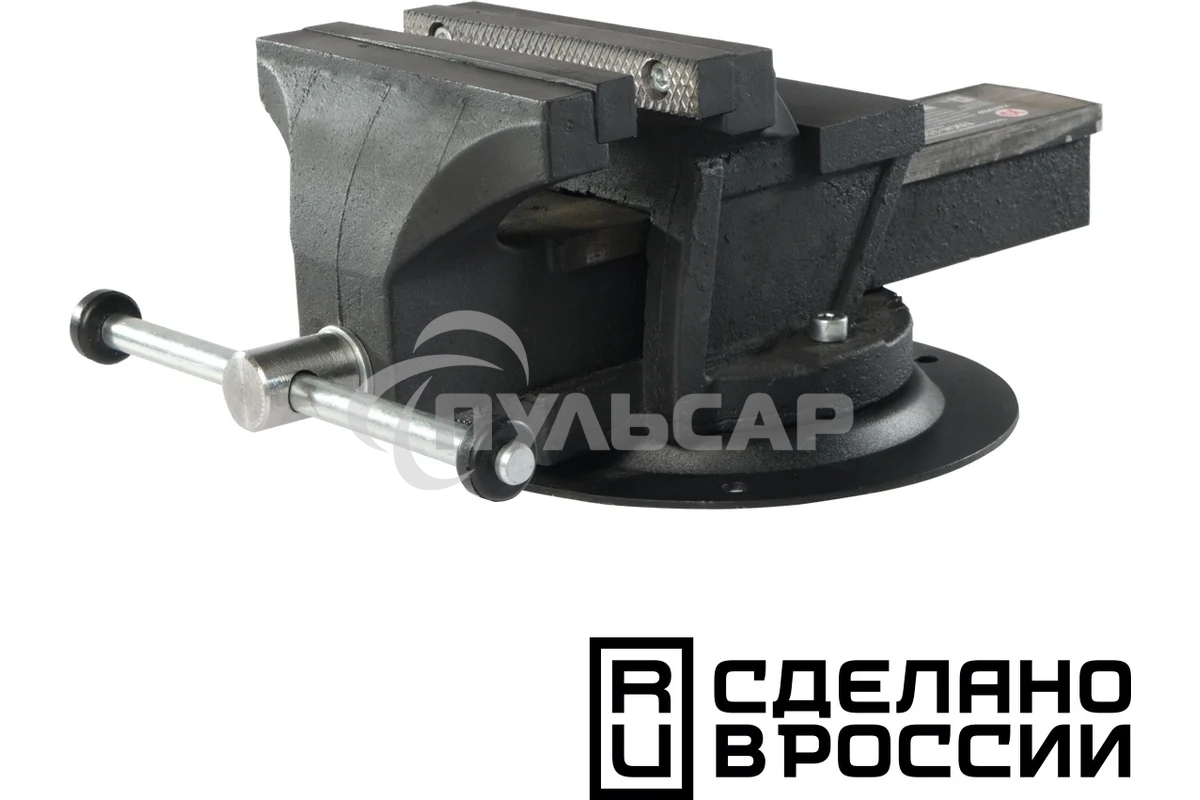 Тиски КАЛИБР ТПСН-200И слесарные поворотные (200 мм, наковальня)