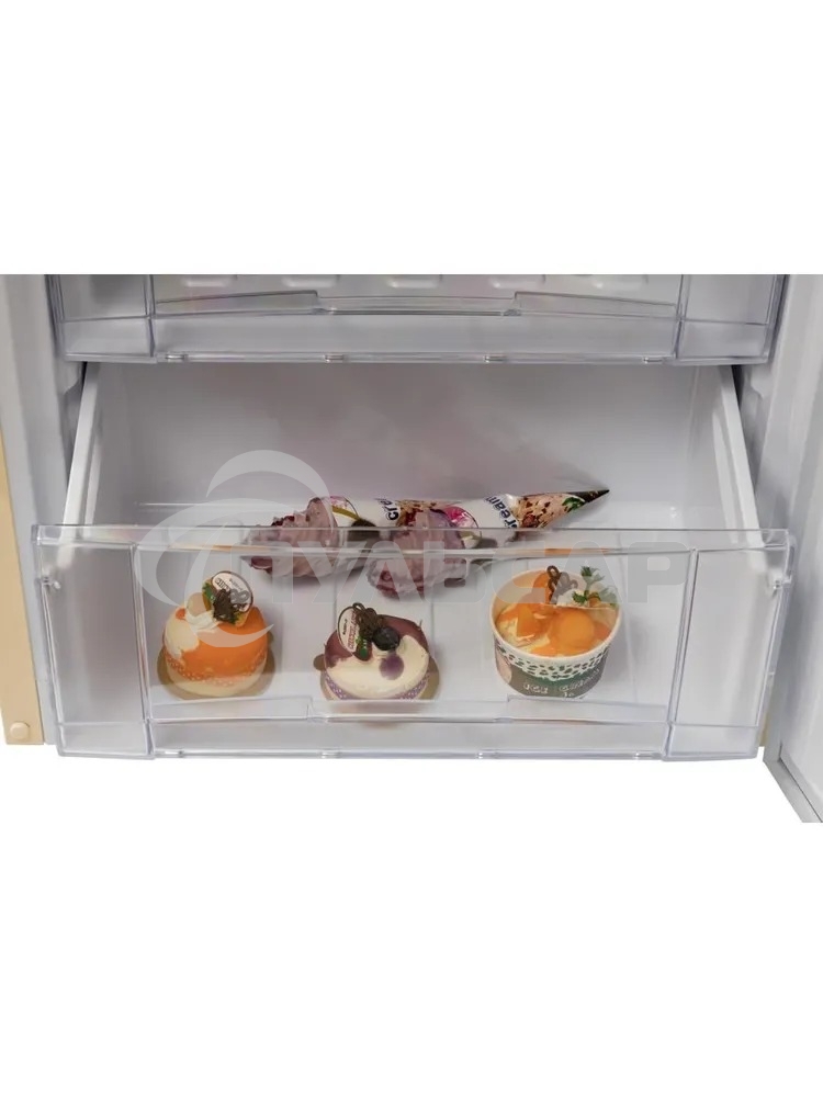 Холодильник Nordfrost NRB 152 ME бежевый мрамор двухкамерный 205/115 л морозилка снизу, капельная система