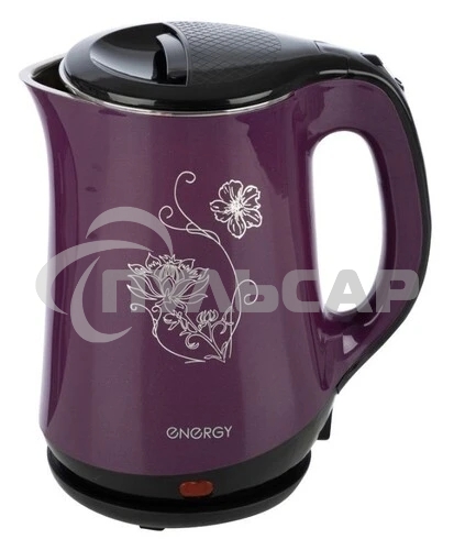Чайник электрический ENERGY E-265 1,8 л,двойной корпус,фиолетовый,1500 Вт (164127)