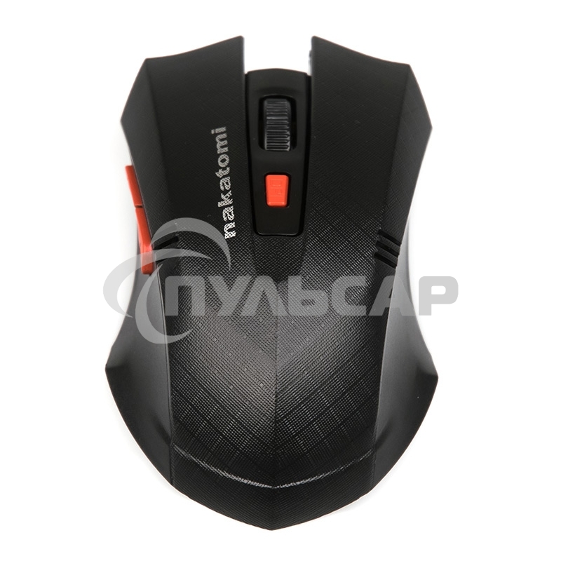 Мышь беспроводная Nakatomi MRON-04U черный, 1600 dpi, радиоканал, USB, кнопки - 6