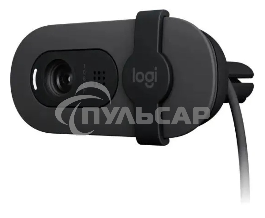 Веб-камера Logitech HD Webcam Brio 90 графитовый 2Mpix (1920x1080) USB 2.0 с микрофоном (960-001581)