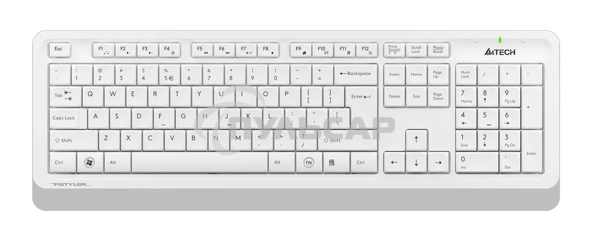 Комплект клавиатура + мышь A4Tech Fstyler FG1010S клав:белый/серый мышь:белый/серый USB беспроводная Multimedia Touch (FG1010S WHITE)
