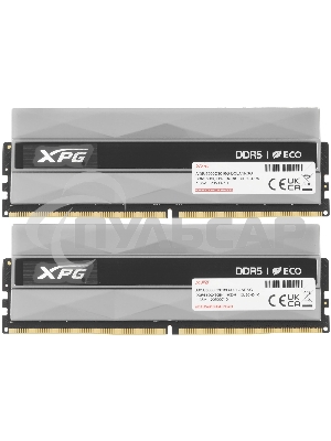Оперативная память XPG Lancer, DDR5, 32Gb (2x16Gb), 6000MHz, CL30, DIMM, с радиаторами, RGB, серебристый