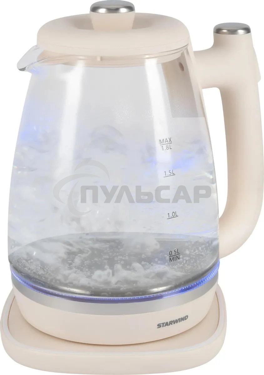 Чайник электрический Starwind SKG4042 1.8л. 1800Вт слоновая кость корпус: стекло