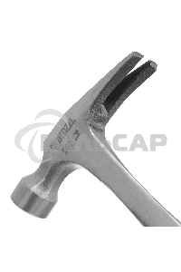 Молоток-гвоздодер Denzel 560 г, цельнометаллический, двухкомпонентная рукоятка