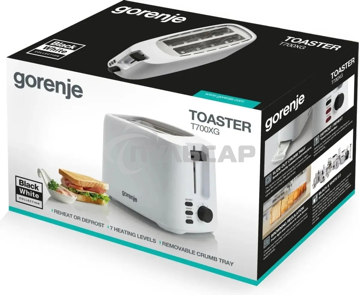 Тостер Gorenje T700XG 742318 белый