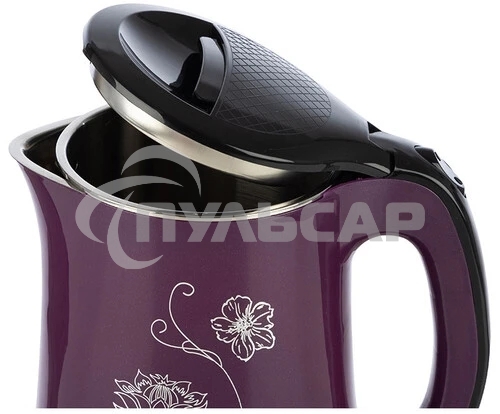 Чайник электрический ENERGY E-265 1,8 л,двойной корпус,фиолетовый,1500 Вт (164127)