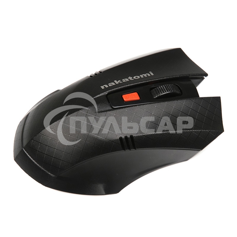 Мышь беспроводная Nakatomi MRON-04U черный, 1600 dpi, радиоканал, USB, кнопки - 6