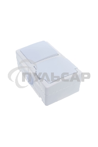 Блок ОП Аллегро 1-кл. вык. + роз. с заземл. защ. шторки с крыш. IP54 бел. UNIVersal 5562968