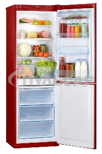Холодильник Pozis RK-139 A рубиновый двухкамерный 188/97 л морозилка снизу