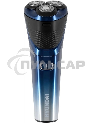 Электробритва роторная Hyundai H-SH8089 реж.эл.:3 питан.:аккум. голубой