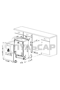 Встраиваемая посудомоечная машина Indesit DIS 1C59, белый, 44.8 см, 10 компл., 48 дБ, класс A