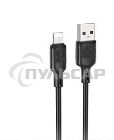 Кабель BOROFONE (6941991115530) BX113i 3m USB 2.4A для Lightning - 3м, черный