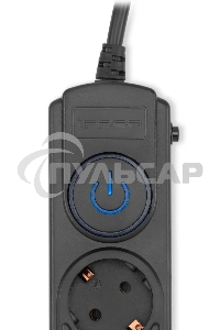 Сетевой фильтр Ippon BK-6-EU-3-16-B 3м (6 розеток) черный (коробка)