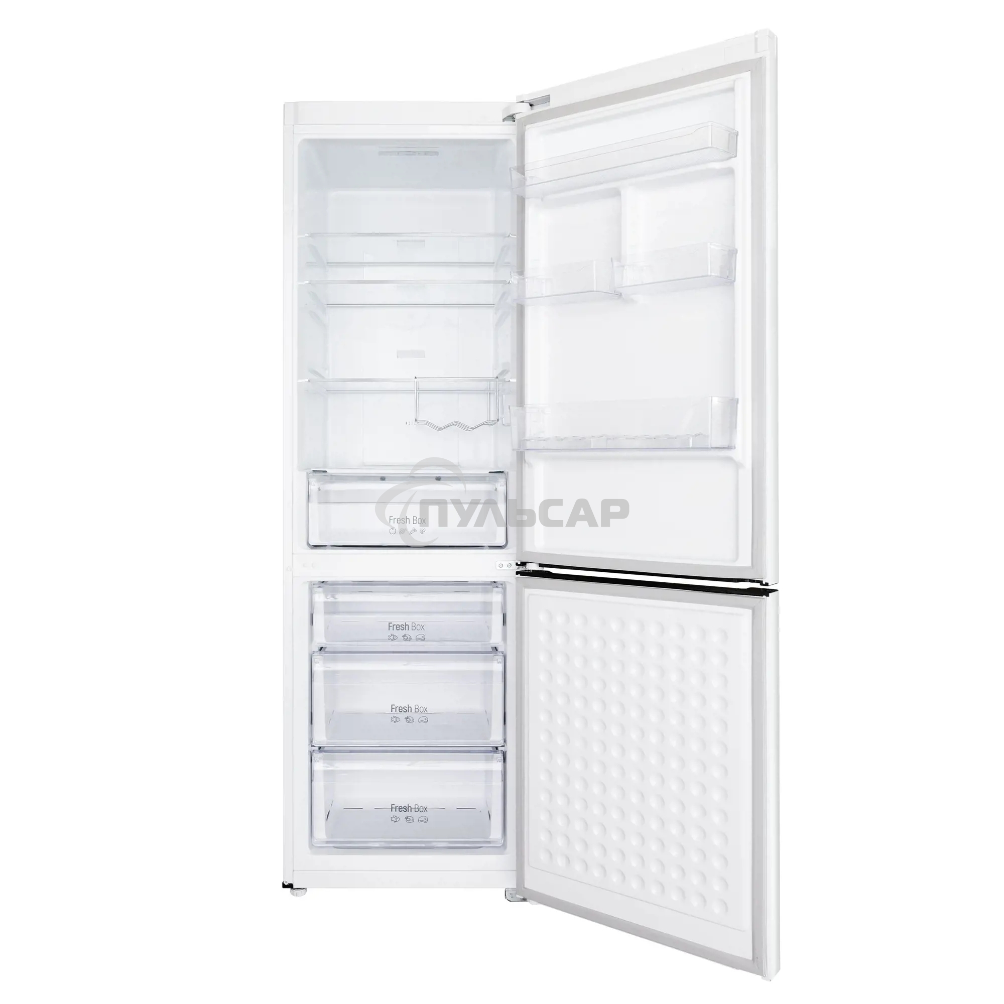 Холодильник Maunfeld MFF195NFIW10 белый двухкамерный 252/98л морозилка снизу, No Frost