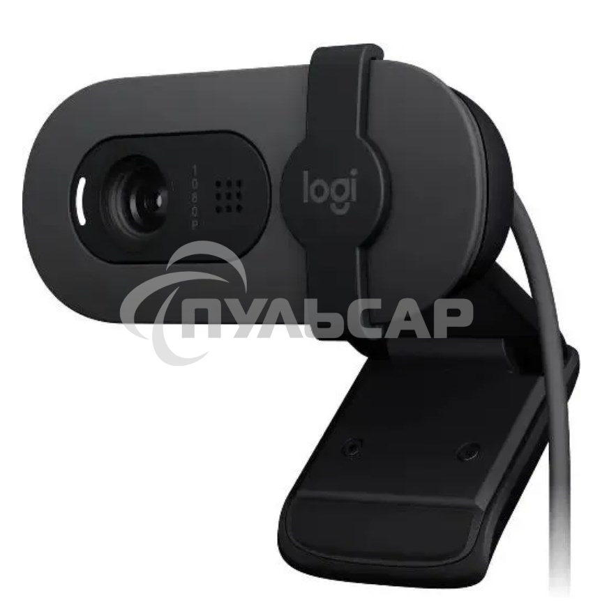 Веб-камера Logitech HD Webcam Brio 90 графитовый 2Mpix (1920x1080) USB 2.0 с микрофоном (960-001581)