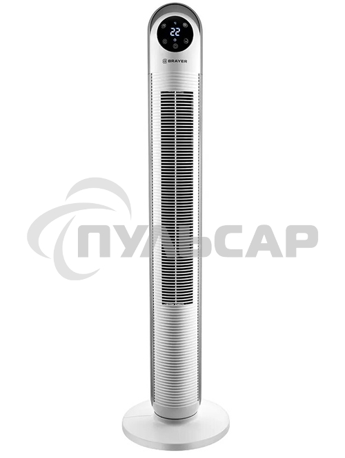 Вентилятор BRAYER BR4956, эл.упр.,пульт ДУ,вращение,мощ-ть 60Вт, LED дисплей,3 скор.Таймер