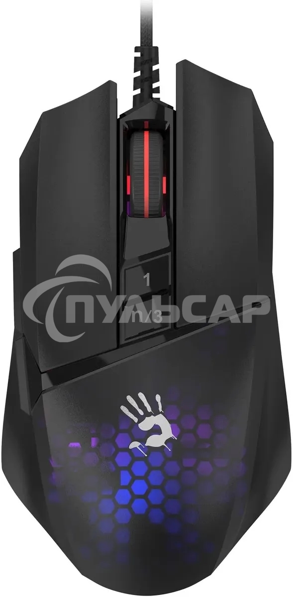 Мышь проводная A4Tech Bloody W65 Max Mini черный, 12000 dpi, USB, кнопки - 9