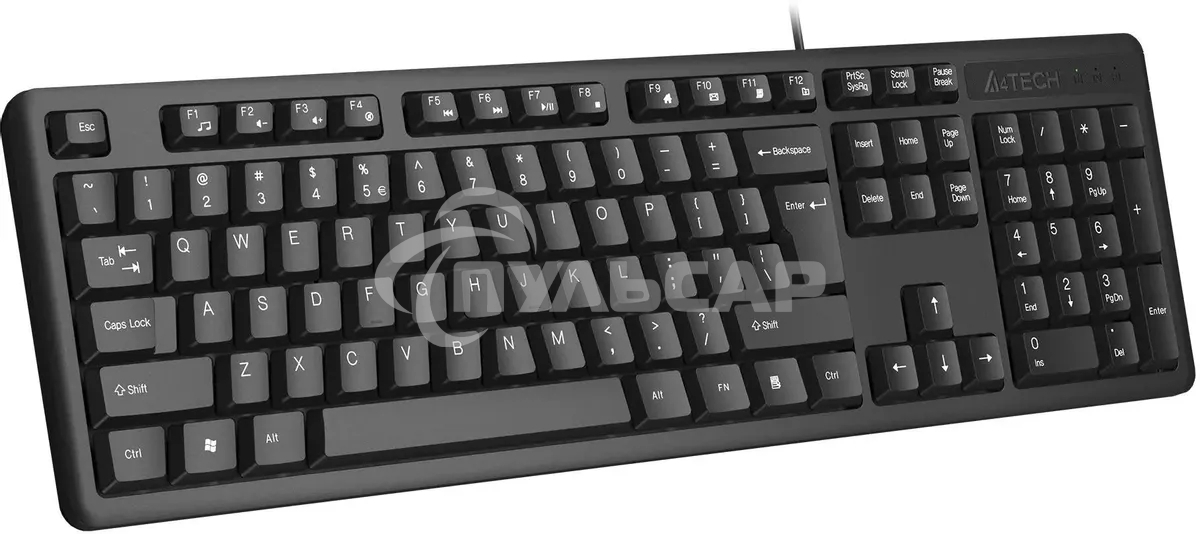 Клавиатура проводная A4Tech KKS-3, USB, черный