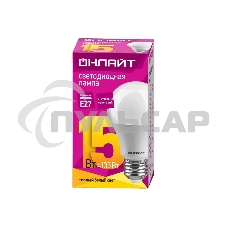 Лампа светодиодная ОНЛАЙТ 61149 OLL-A60-15-230-2.7K-E27 грушевидная