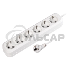 Удлинитель Smartbuy, 6 гнезд 5 метров 16А/3,5кВт с заземлением ПВС 3х1,0 (SBE-16-6-05-Z)