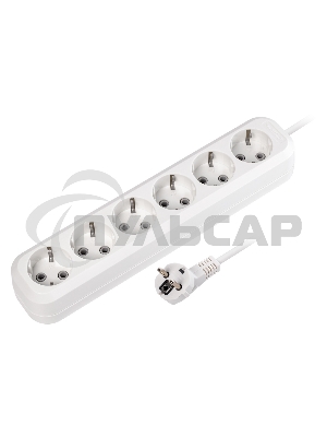 Удлинитель Smartbuy, 6 гнезд 5 метров 16А/3,5кВт с заземлением ПВС 3х1,0 (SBE-16-6-05-Z)