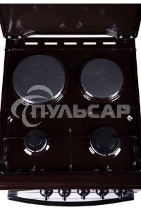 Плита комбинированная Flama RK 2211 B черный, конфорок 2 газовых и 2 электрических, духовка 50 л, 50 см x 85 см x 60 см