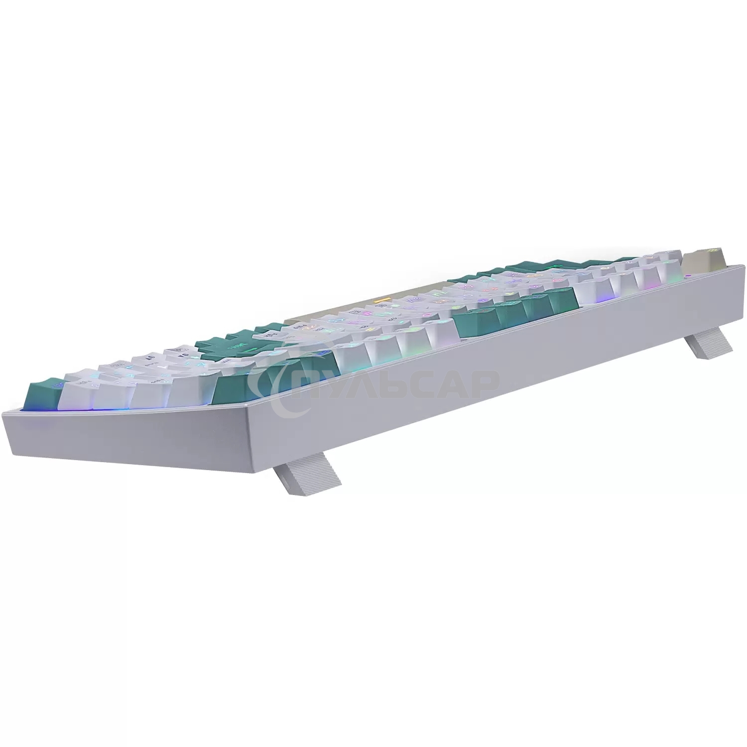 Клавиатура беспроводная Defender REDRAGON VEIGAR USB, Bluetooth/Радиоканал, бело-голубая