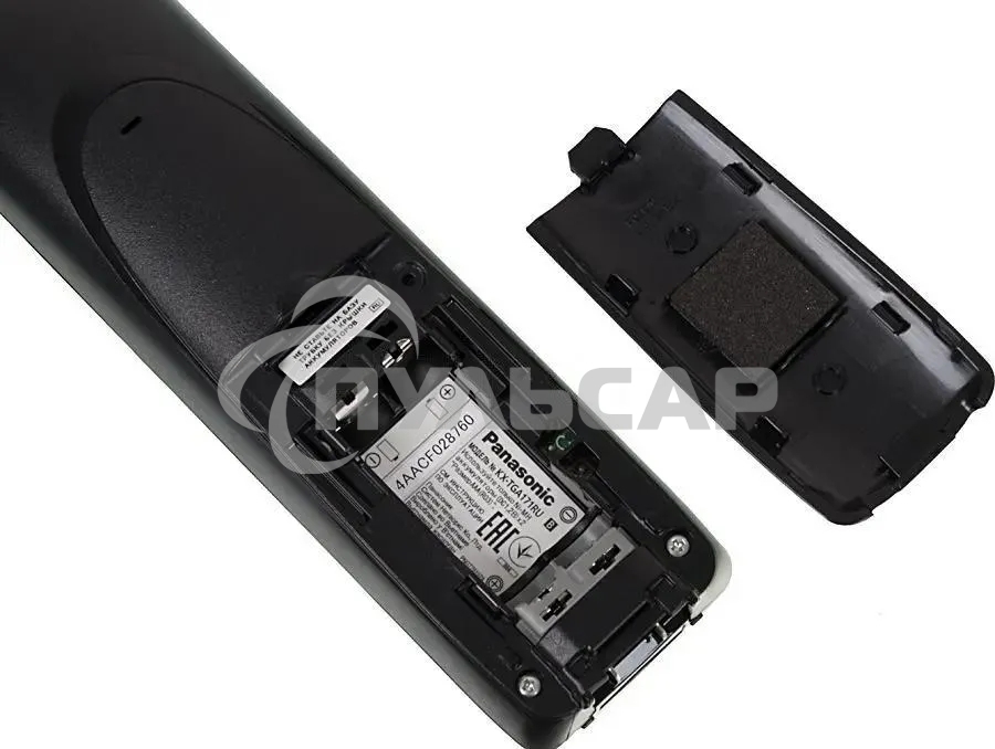 Телефон беспроводной (DECT) Panasonic KX-TG1711RUB черный АОН, Caller ID,12 мелодий звонка,подсветка дисплея,поиск трубки